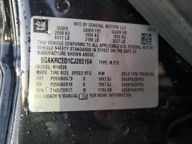 Photo 14 from auction – 2012 BUICK ENCLAVE with VIN 5GAKRCED1CJ283164