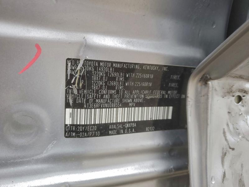 Photo 14 from auction – 2022 TOYOTA RAV4 XSE with VIN 4T3E6RFVXNU088554