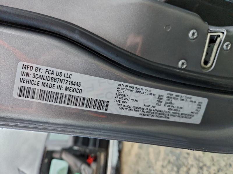 Photo 14 from auction – 2022 JEEP COMPASS LA with VIN 3C4NJDBB7NT216446