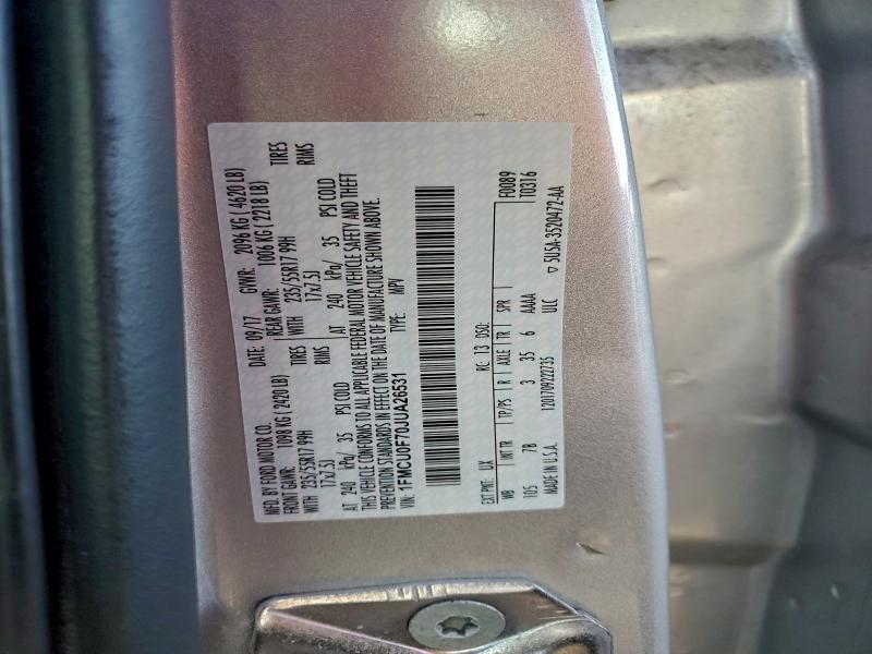 Zdjęcie 14 z aukcji – 2018 FORD ESCAPE S z VIN 1FMCU0F70JUA26531
