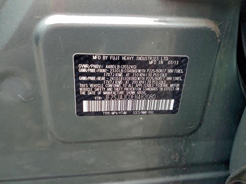 Photo 14 from auction – 2014 SUBARU FORESTER 2 with VIN JF2SJAJC0EH482080