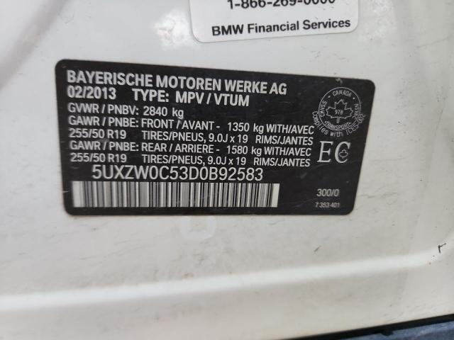 Photo 14 from auction – 2013 BMW X5 XDRIVE3 with VIN 5UXZW0C53D0B92583