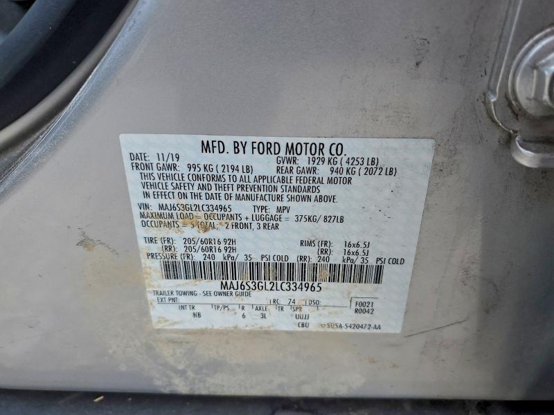Photo 14 from auction – 2020 FORD ECOSPORT S with VIN MAJ6S3GL2LC334965