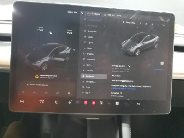 Photo 9 from auction – 2022 TESLA MODEL Y with VIN 7SAYGAEE5NF556261