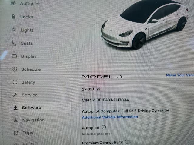 Photo 9 from auction – 2022 TESLA MODEL 3 with VIN 5YJ3E1EAXNF117034