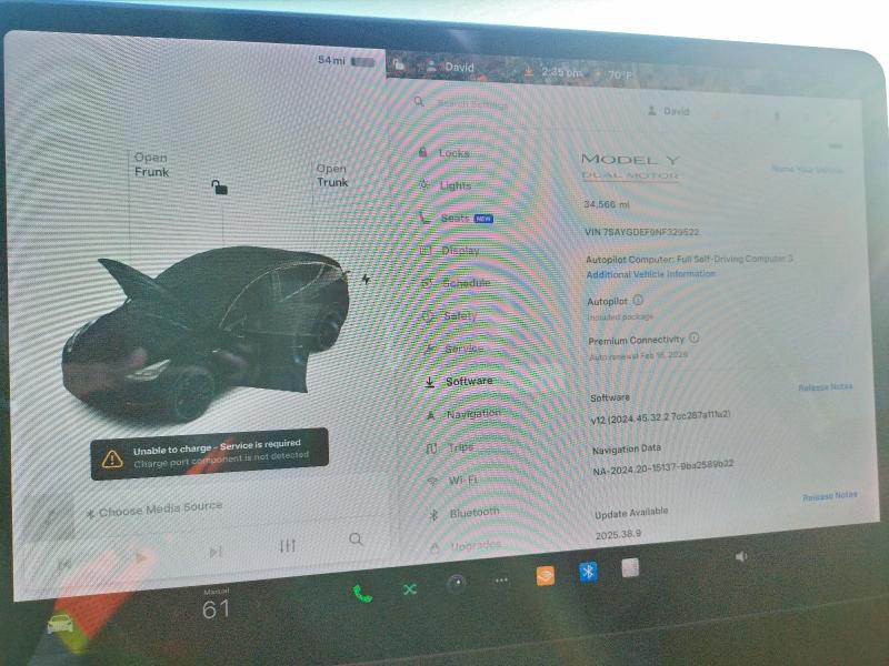 Photo 9 from auction – 2022 TESLA MODEL Y with VIN 7SAYGDEF9NF329522