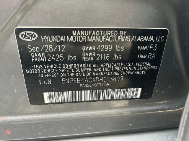 Photo 10 from auction – 2013 HYUNDAI SONATA GLS with VIN 5NPEB4ACXDH613803