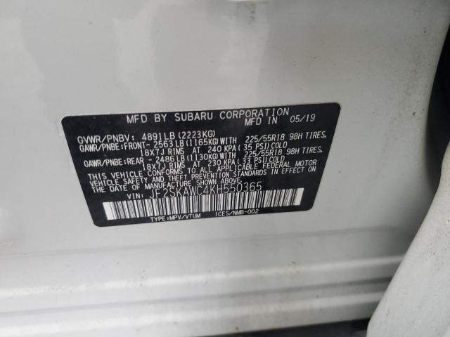 Photo 14 from auction – 2019 SUBARU FORESTER T with VIN JF2SKAWC4KH550365