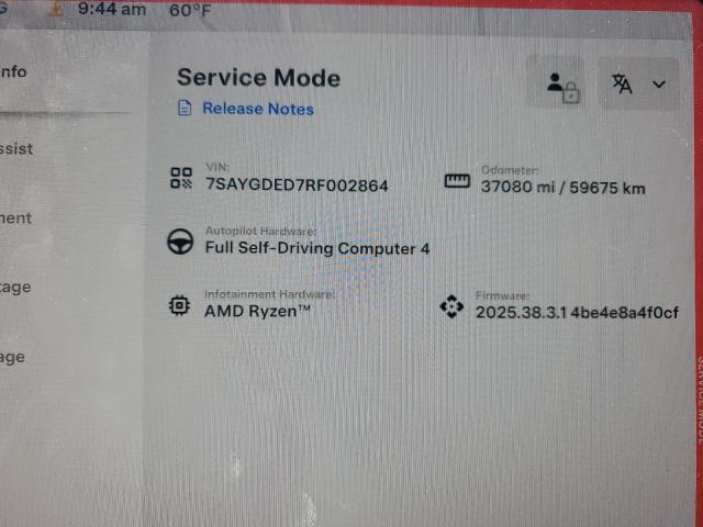 Photo 9 from auction – 2024 TESLA MODEL Y with VIN 7SAYGDED7RF002864