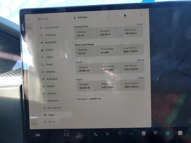 Photo 9 from auction – 2022 TESLA MODEL S with VIN 5YJSA1E62NF478714