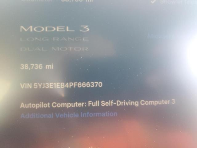 Photo 9 from auction – 2023 TESLA MODEL 3 with VIN 5YJ3E1EB4PF666370