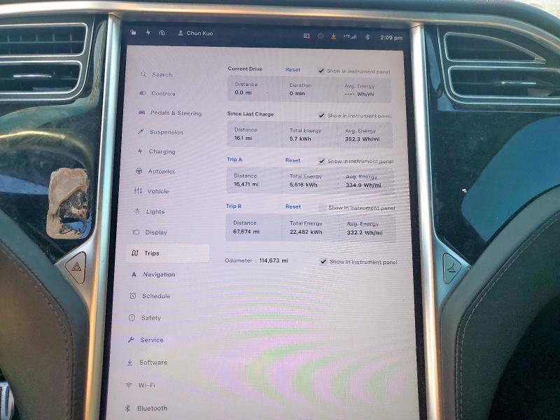 Photo 9 from auction – 2017 TESLA MODEL S with VIN 5YJSA1E23HF231686