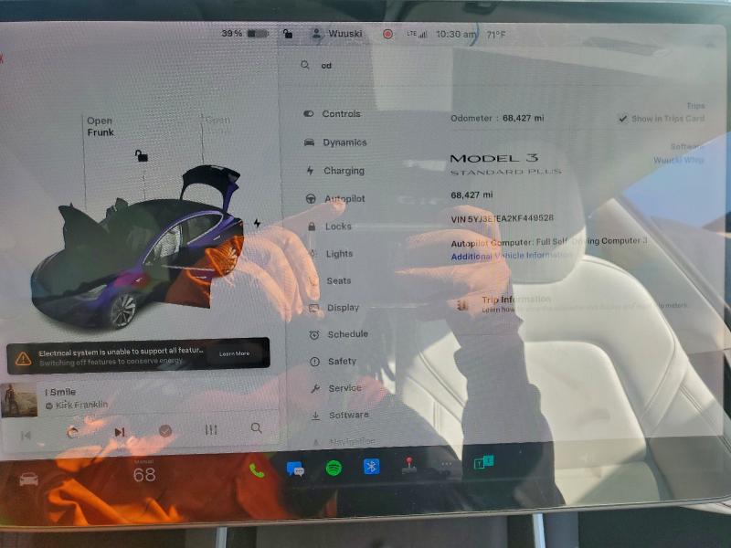 Photo 9 from auction – 2019 TESLA MODEL 3 with VIN 5YJ3E1EA2KF449528