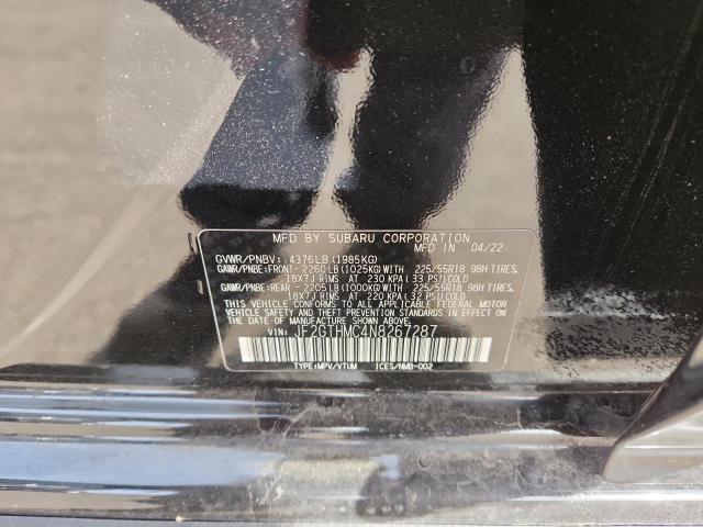 Photo 14 from auction – 2022 SUBARU CROSSTREK with VIN JF2GTHMC4N8267287