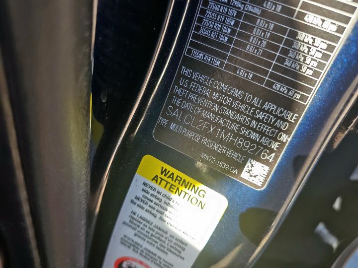Photo 10 from auction – 2021 LAND ROVER DISCOVERY with VIN SALCL2FX1MH892764