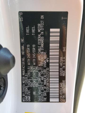 Photo 14 from auction – 2019 TOYOTA HIGHLANDER with VIN 5TDYZRFH2KS325730