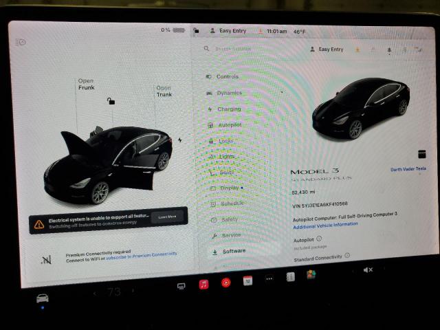Photo 9 from auction – 2019 TESLA MODEL 3 with VIN 5YJ3E1EA6KF410568