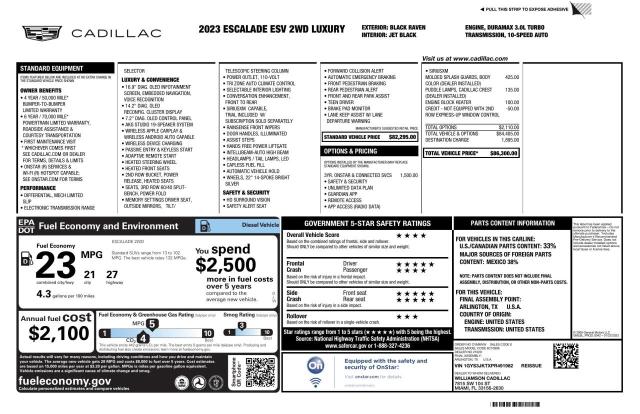 Photo 10 from auction – 2023 CADILLAC ESCALADE E with VIN 1GYS3JKTXPR491982