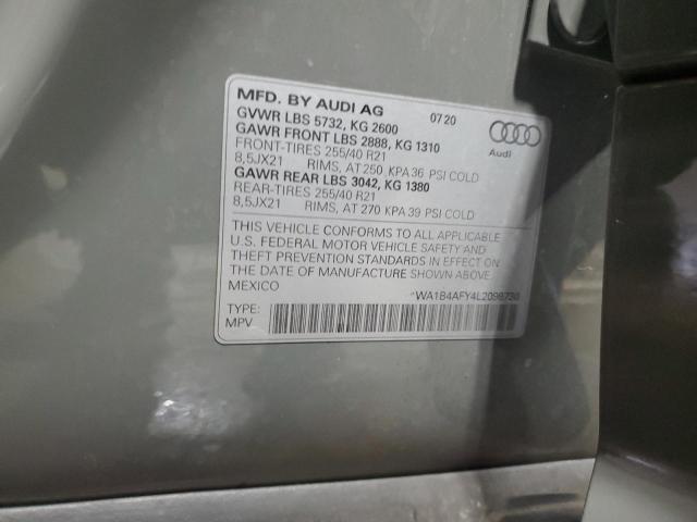Photo 14 from auction – 2020 AUDI SQ5 PREMIU with VIN WA1B4AFY4L2098730