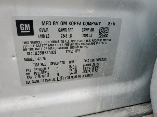 Photo 14 from auction – 2014 BUICK ENCORE with VIN KL4CJESB8EB776839