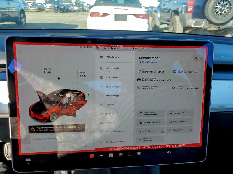 Photo 9 from auction – 2022 TESLA MODEL 3 with VIN 5YJ3E1EA5NF132055