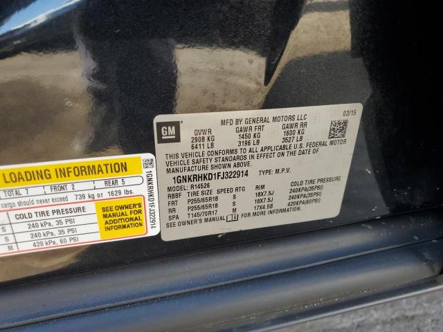 Photo 14 from auction – 2015 CHEVROLET TRAVERSE L with VIN 1GNKRHKD1FJ322914
