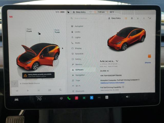 Photo 9 from auction – 2023 TESLA MODEL Y with VIN 7SAYGDEE8PF760010