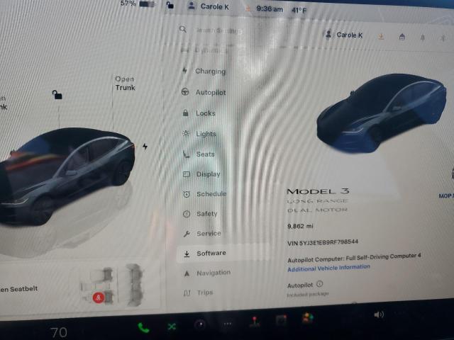 Photo 9 from auction – 2024 TESLA MODEL 3 with VIN 5YJ3E1EB9RF798544