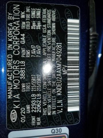Photo 14 from auction – 2021 KIA SELTOS S with VIN KNDEU2AAXM7049281