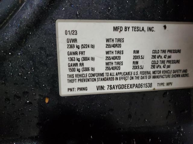 Photo 14 from auction – 2023 TESLA MODEL Y with VIN 7SAYGDEEXPA061538