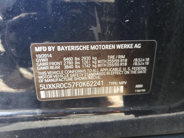 Photo 14 from auction – 2015 BMW X5 XDRIVE3 with VIN 5UXKR0C57F0K62241