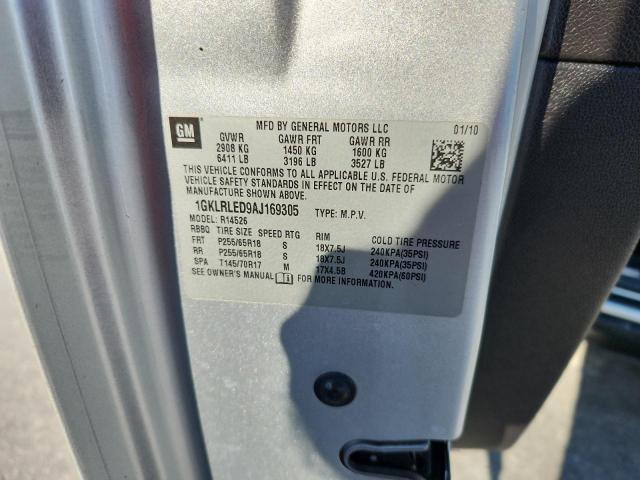 Photo 14 from auction – 2010 GMC ACADIA SLE with VIN 1GKLRLED9AJ169305