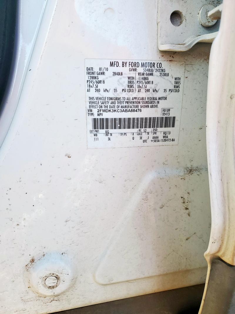 Photo 14 from auction – 2010 FORD EDGE LIMIT with VIN 2FMDK3KC3ABA88476