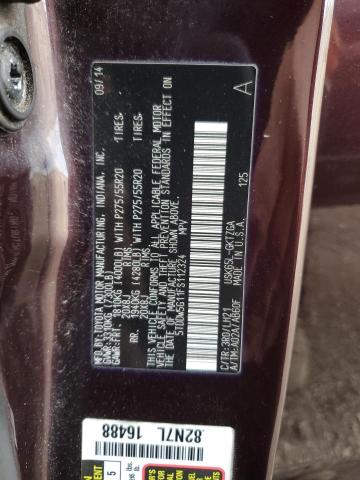 Photo 14 from auction – 2015 TOYOTA SEQUOIA PL with VIN 5TDDW5G11FS112324