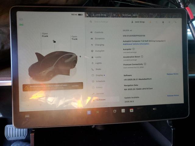 Photo 9 from auction – 2023 TESLA MODEL 3 with VIN 5YJ3E1EB5PF628758