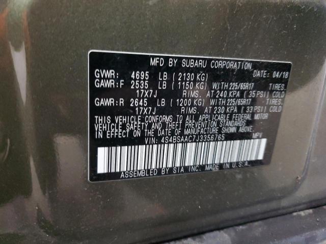 Photo 14 from auction – 2018 SUBARU OUTBACK 2. with VIN 4S4BSAAC7J3356765