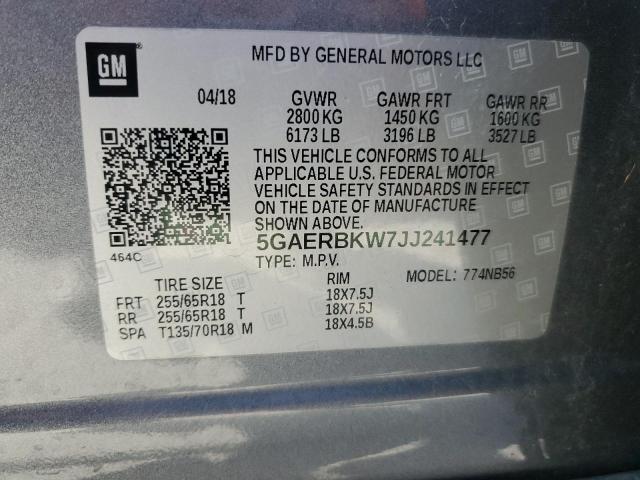 Photo 14 from auction – 2018 BUICK ENCLAVE ES with VIN 5GAERBKW7JJ241477