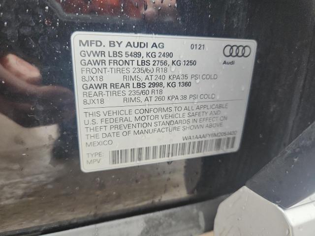 Photo 14 from auction – 2021 AUDI Q5 PREMIUM with VIN WA1AAAFY6M2054430