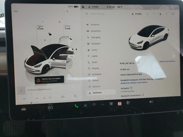 Photo 9 from auction – 2023 TESLA MODEL 3 with VIN 5YJ3E1EA7PF417410