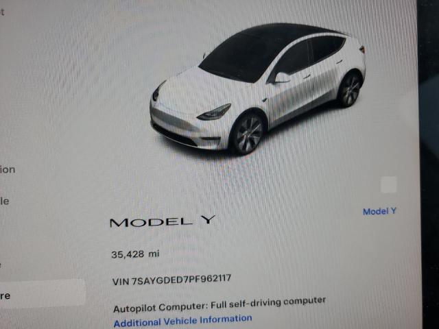 Photo 9 from auction – 2023 TESLA MODEL Y with VIN 7SAYGDED7PF962117