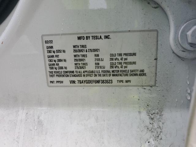 Photo 14 from auction – 2022 TESLA MODEL Y with VIN 7SAYGDEF6NF383523