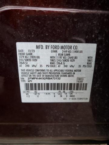 Photo 14 from auction – 2024 FORD EDGE TITAN with VIN 2FMPK4K92RBA73132