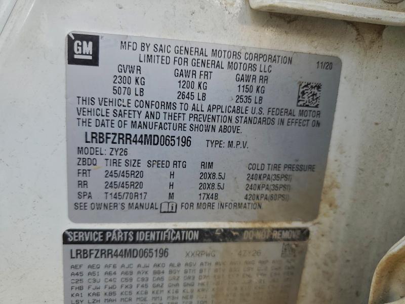 Foto 14 de la subasta – 2021 BUICK ENVISION con VIN LRBFZRR44MD065196