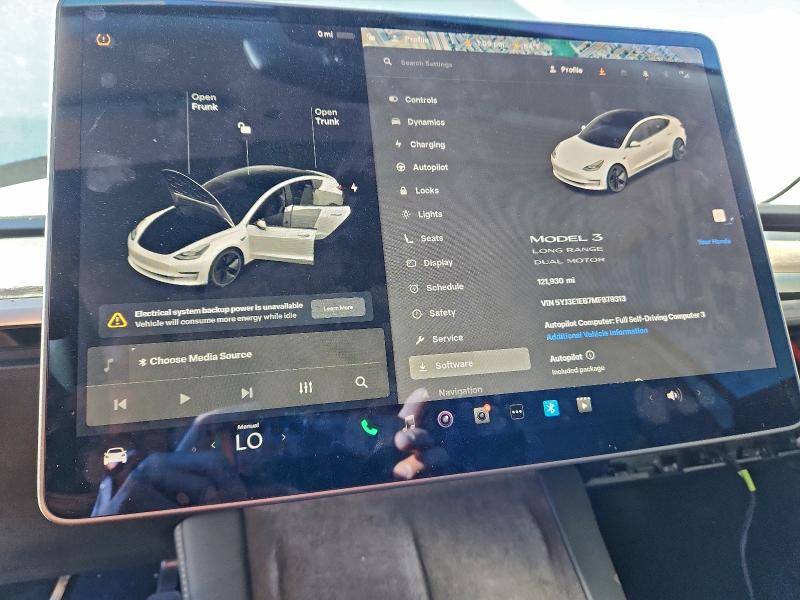 Photo 9 from auction – 2021 TESLA MODEL 3 with VIN 5YJ3E1EB7MF979313