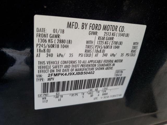Фото 14 с аукциона – 2018 FORD EDGE SEL с VIN 2FMPK4J9XJBB50402