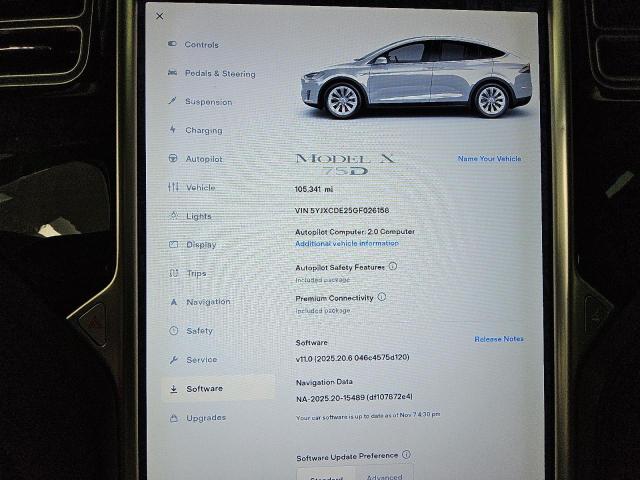 Photo 9 from auction – 2016 TESLA MODEL X with VIN 5YJXCDE25GF026158