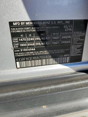 Photo 14 from auction – 2011 MERCEDES-BENZ GL with VIN 4JGBF8GEXBA706408