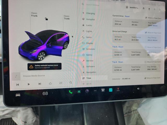 Photo 9 from auction – 2021 TESLA MODEL Y with VIN 5YJYGDEE5MF145813