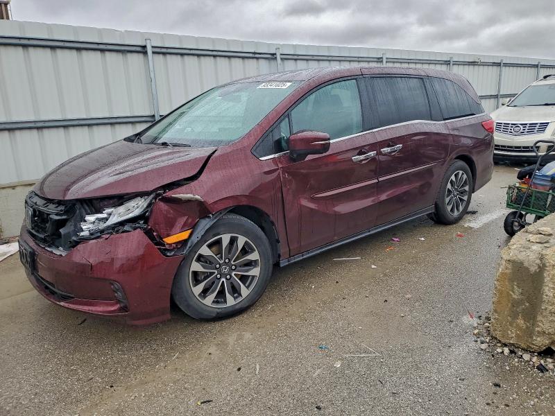 HONDA ODYSSEY EX 2021 with VIN 5FNRL6H79MB025862 - Photo from auction