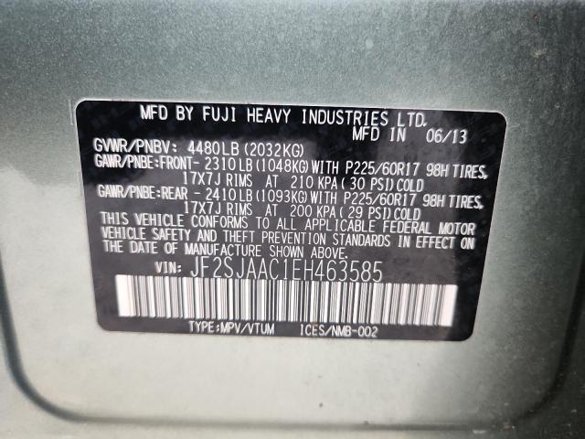 Photo 14 from auction – 2014 SUBARU FORESTER 2 with VIN JF2SJAAC1EH463585